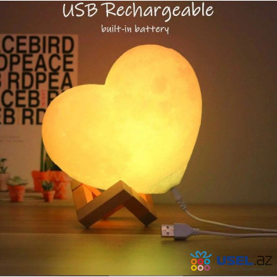 Настольный светильник-ночник 3D сердце